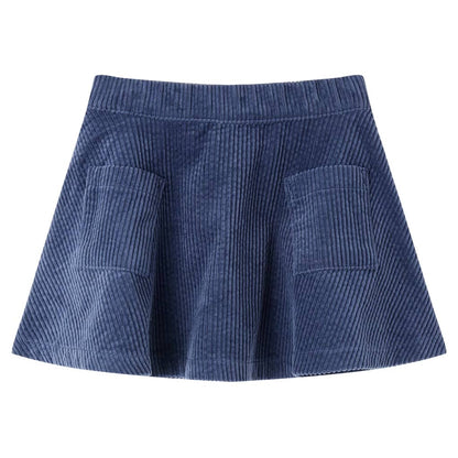 Kinderrock mit Taschen Cord Marineblau