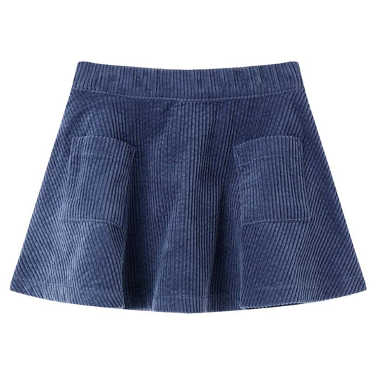 Kinderrock mit Taschen Cord Marineblau