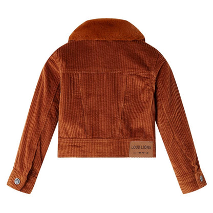Kinderjacke Cord Cognac