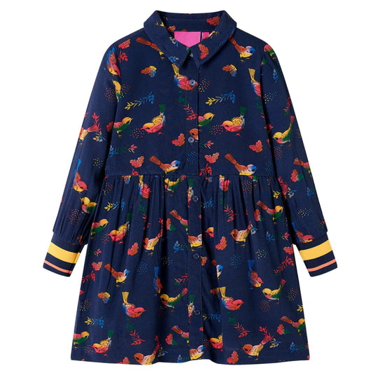 Kinderkleid mit Langen Ärmeln Marineblau