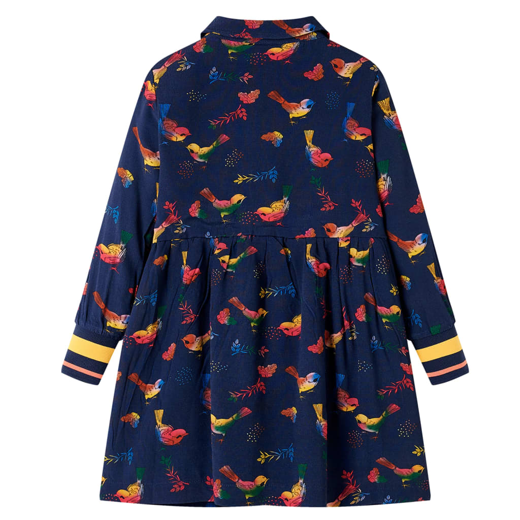 Kinderkleid mit Langen Ärmeln Marineblau