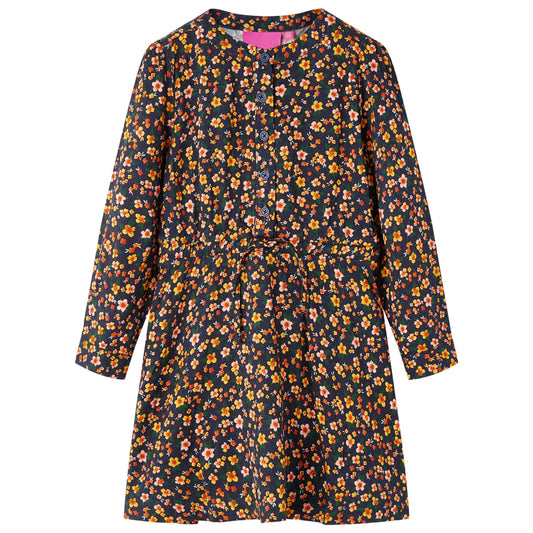Kinderkleid mit Langen Ärmeln Marineblau