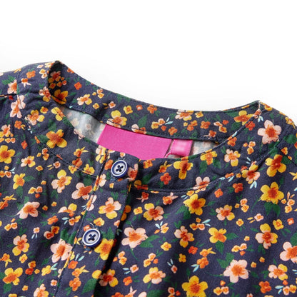 Kinderkleid mit Langen Ärmeln Marineblau