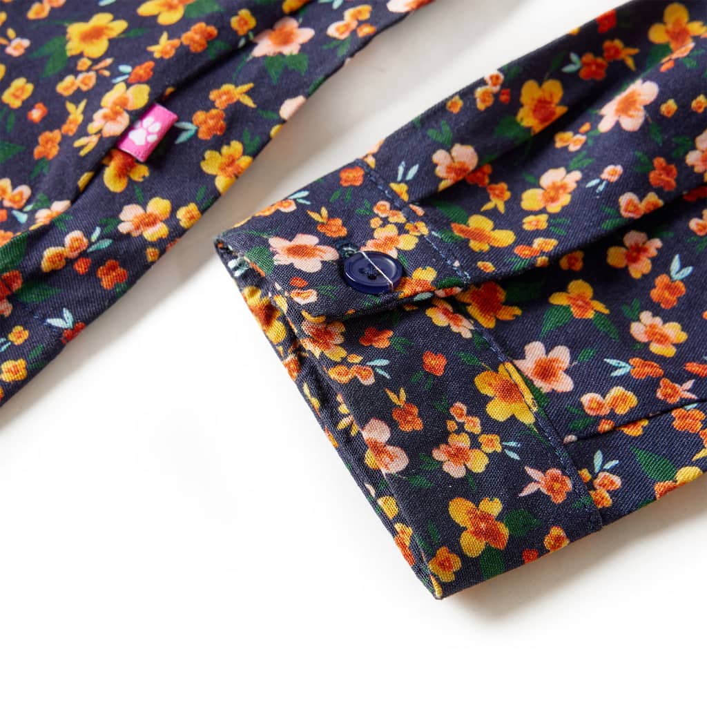 Kinderkleid mit Langen Ärmeln Marineblau