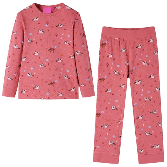 Kinderpyjama mit Langen Ärmeln Altrosa
