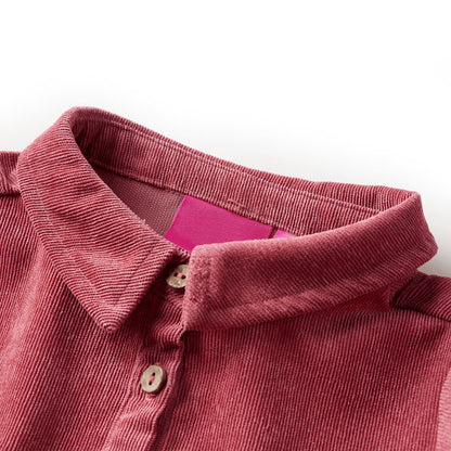 Kinderkleid mit Langen Ärmeln Cord Altrosa