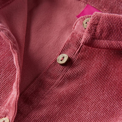 Kinderkleid mit Langen Ärmeln Cord Altrosa