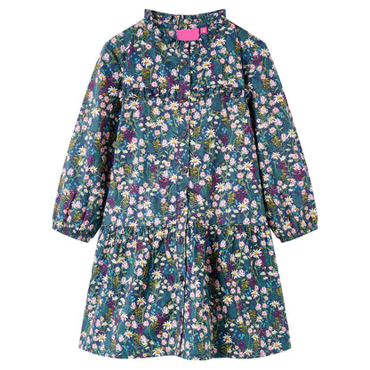 Kinderkleid mit Langen Ärmeln Dunkelblau