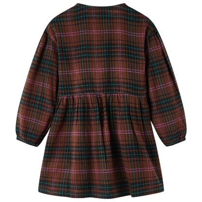 Kinderkleid mit Langen Ärmeln Cognac