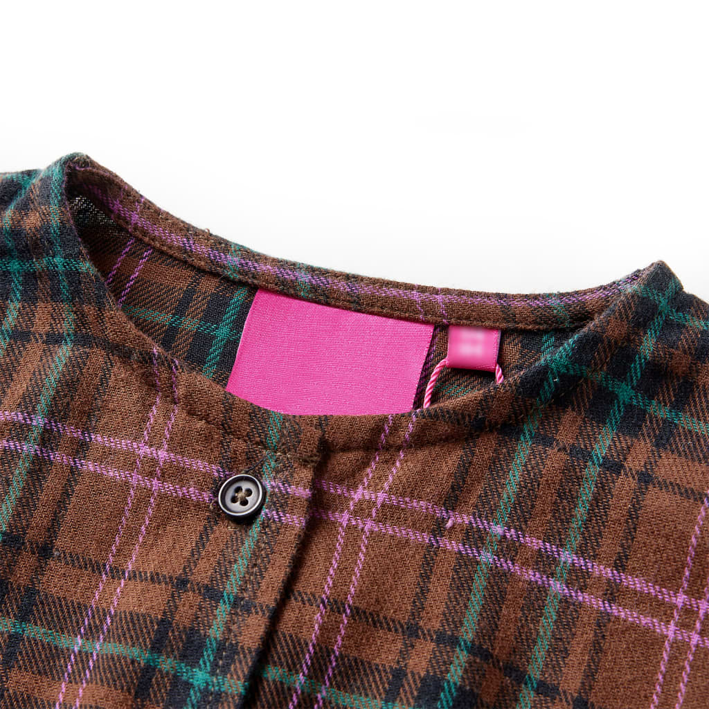 Kinderkleid mit Langen Ärmeln Cognac