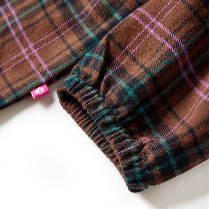 Kinderkleid mit Langen Ärmeln Cognac