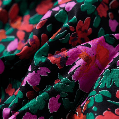 Kinderkleid mit Langen Ärmeln Knallrosa