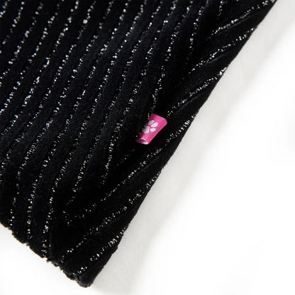 Kinderrock mit Bund in Leopardenmuster Schwarz