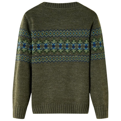 Kinderpullover Gestrickt Khaki