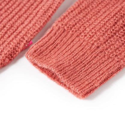 Kinderpullover Gestrickt Mittelrosa
