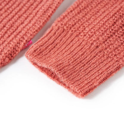 Kinderpullover Gestrickt Mittelrosa