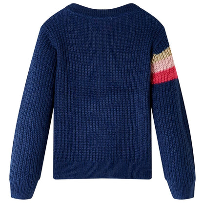 Kinderpullover Gestrickt Marineblau