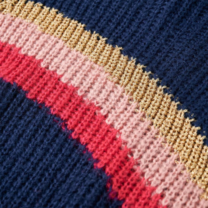 Kinderpullover Gestrickt Marineblau