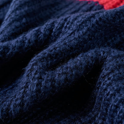 Kinderpullover Gestrickt Marineblau
