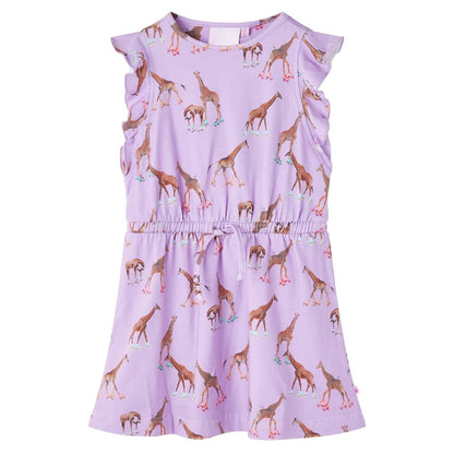 Kinderkleid mit Rüschenärmeln und Taillenband