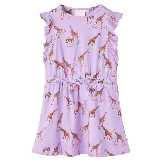 Kinderkleid mit Rüschenärmeln und Taillenband