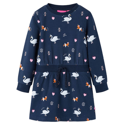 Kinderkleid mit Langen Ärmeln Marineblau