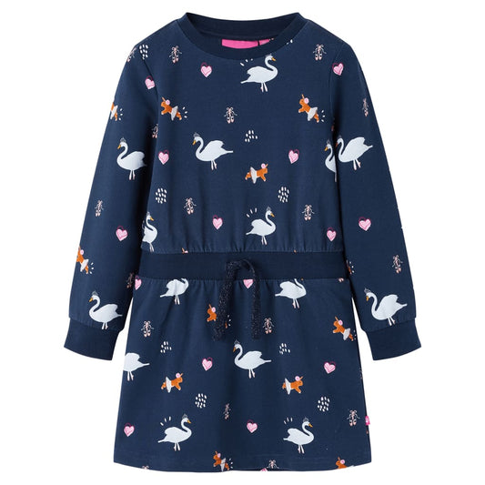 Kinderkleid mit Langen Ärmeln Marineblau