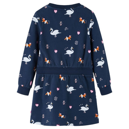Kinderkleid mit Langen Ärmeln Marineblau