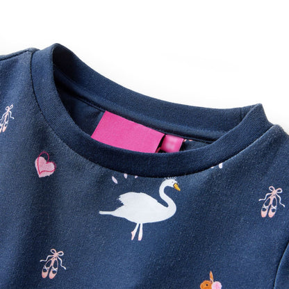 Kinderkleid mit Langen Ärmeln Marineblau