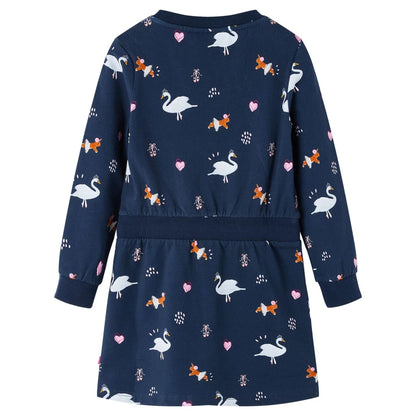 Kinderkleid mit Langen Ärmeln Marineblau