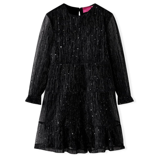 Kinderkleid mit Langen Ärmeln Schwarz