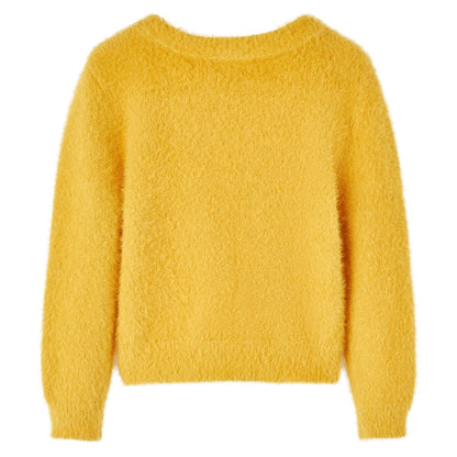 Kinderpullover Gestrickt Ocker