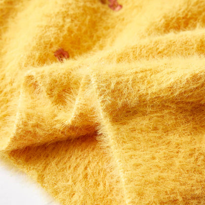 Kinderpullover Gestrickt Ocker