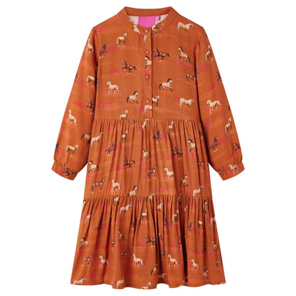 Kinderkleid Cognac
