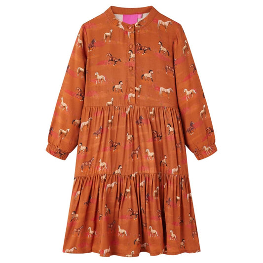 Kinderkleid Cognac