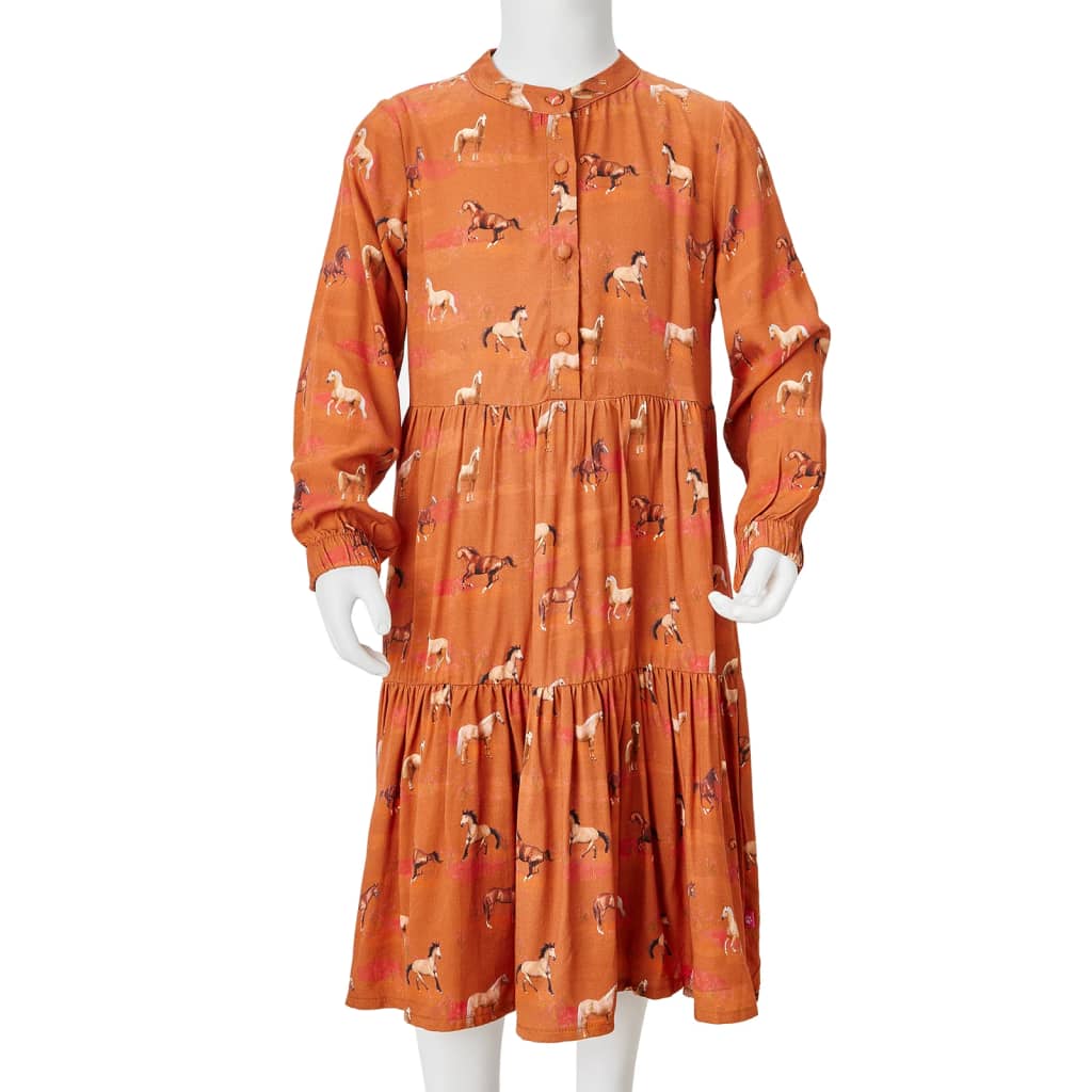 Kinderkleid Cognac