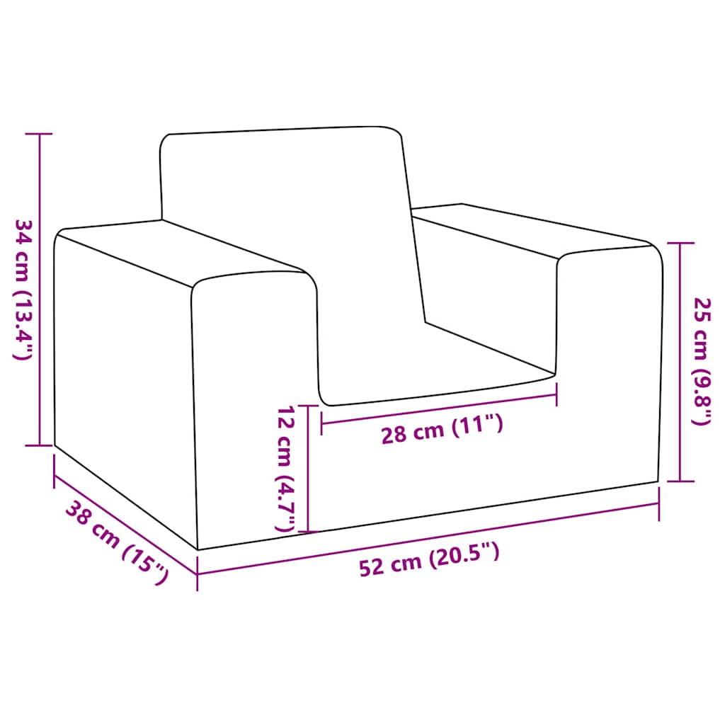 Kinder-Schlafsofa & Kindersofa Weicher Plüsch für Kinder